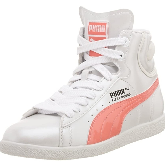 Puma First Round Flipper II Jr. White/Pink-Vaporous Gray